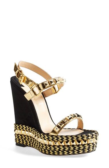 Women's Shoes for Summer / 2018 Christian Louboutin 'Cataclou' Wedge Sandal | Nordstrom | TrendyIdeas.net | Your number one source for daily Trending Ideas