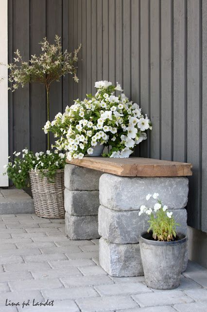 Trendy Ideas For Diy Home Tumbled Cement Blocks With Wood Board