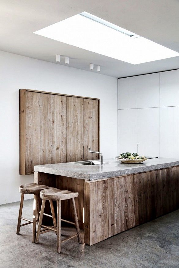 Modern Kitchen Design White Washed Kitchen With Salvaged Wood