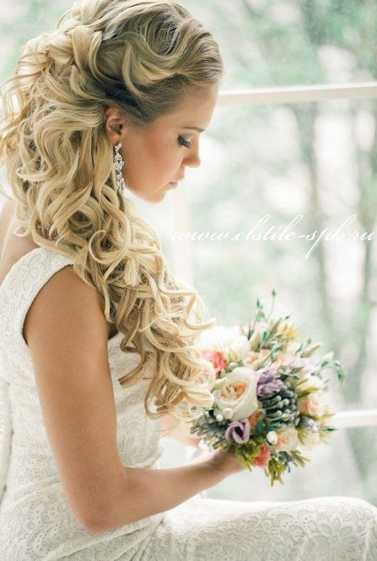 Wedding Hairstyles Sophisticated Half Up Half Down Long