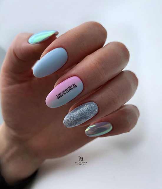 Silver nail design