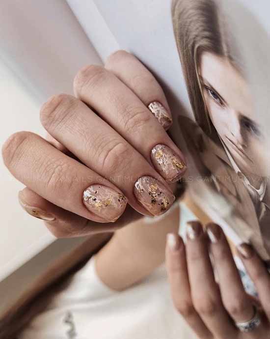 Winter nude manicure 2021: photos of the best nail designs