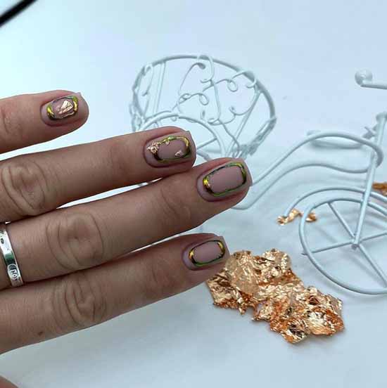 Potale on nails: +100 photo of manicure, beautiful design