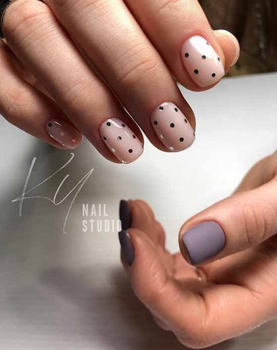 Nude manicure with sparkles: 100 design ideas in new photos