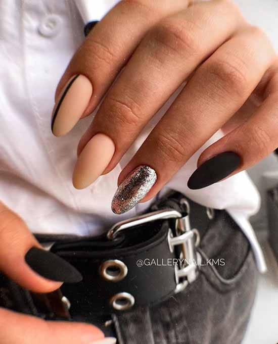Nude manicure with sparkles: 100 design ideas in new photos