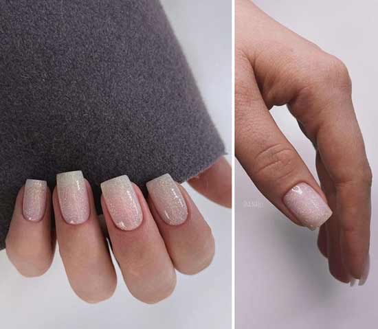 Glitter nail design