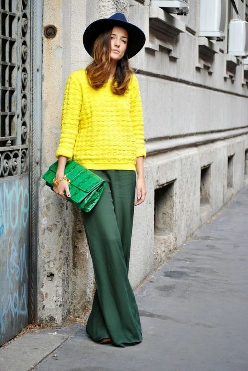 We transform into spring outfits.  Fashionable images spring
