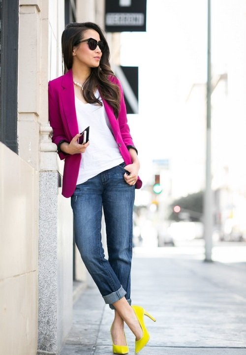 We transform into spring outfits.  Fashionable images spring