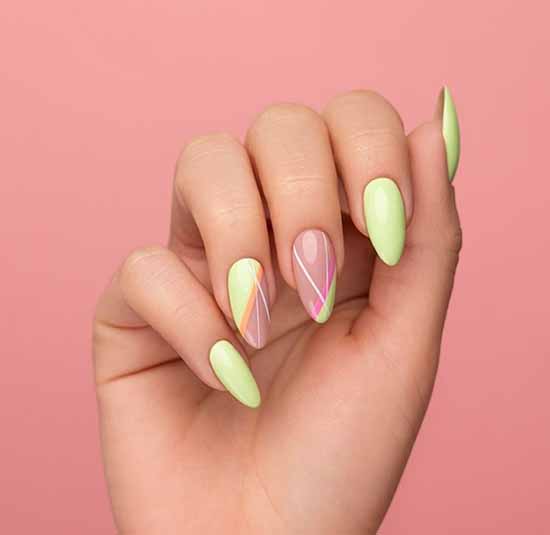 Bright French 2021: photo novelties of bright nail design