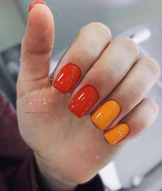 Orange ideas for manicure