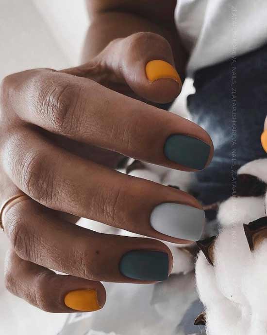 Yellow-orange manicure