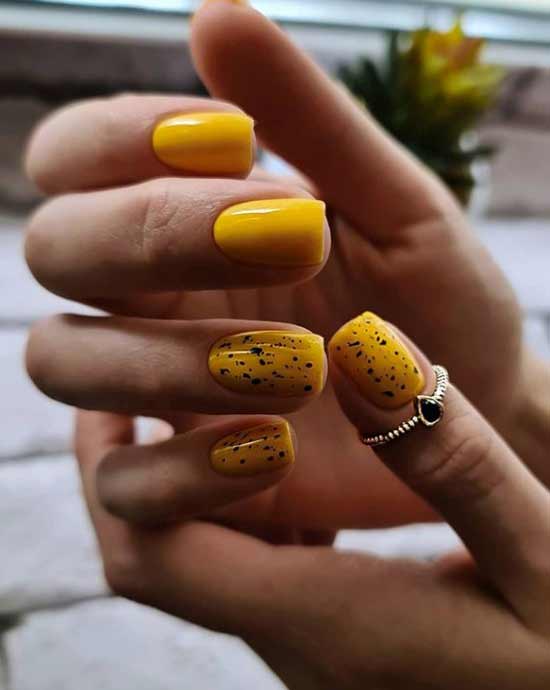 Beautiful yellow manicure