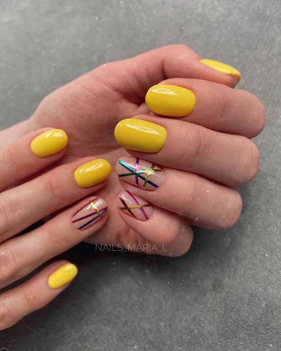 Design yellow with colored foil