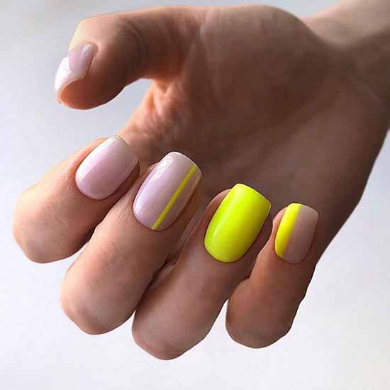 Yellow manicure 2021: photo with the most fashionable design