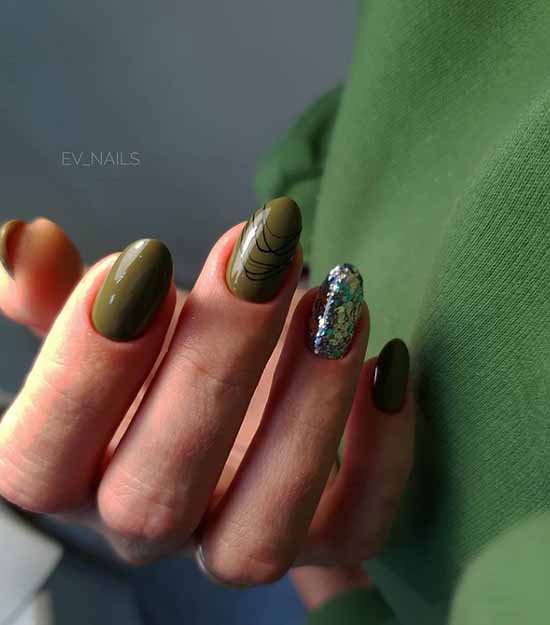 Khaki manicure: the best design, 100 photos, new items