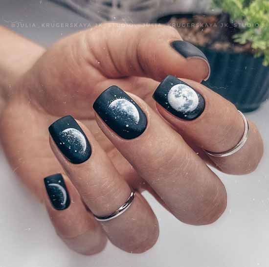 Black moon manicure
