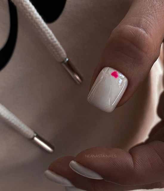 Stylish manicure ideas with a heart photo
