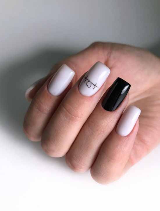 Black and white manicure 2021: photo, top nail design