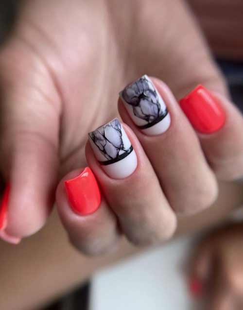 Marble for short nails