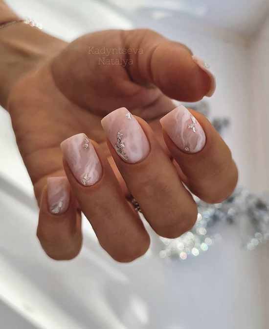 Marble manicure 2021: the most beautiful design, photo