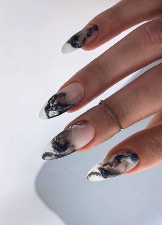 Marble manicure 2021: the most beautiful design, photo