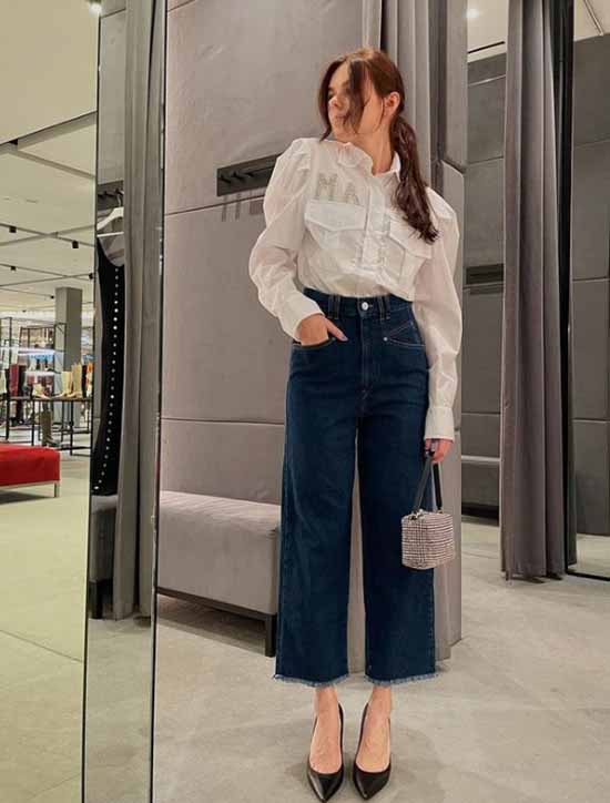 Wide leg pants 2021: what to wear, photos, ideas for looks