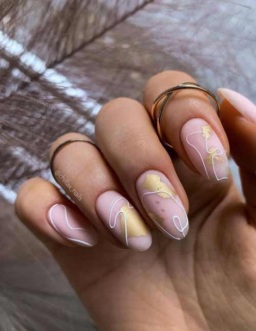 Nude with gold foil