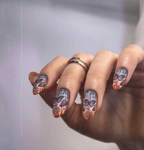Gray manicure 2021-2022: design, nails in gray tones, photo