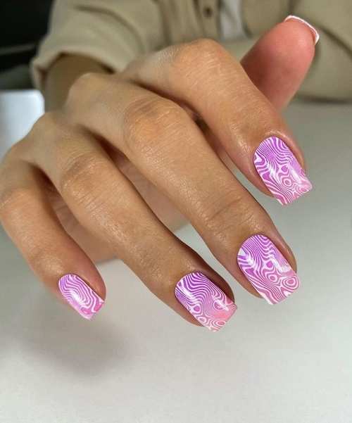 Light purple manicure