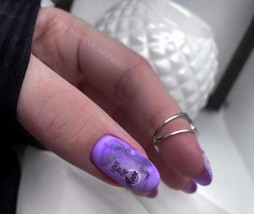 Lilac manicure 2021: beautiful new items, photo with design