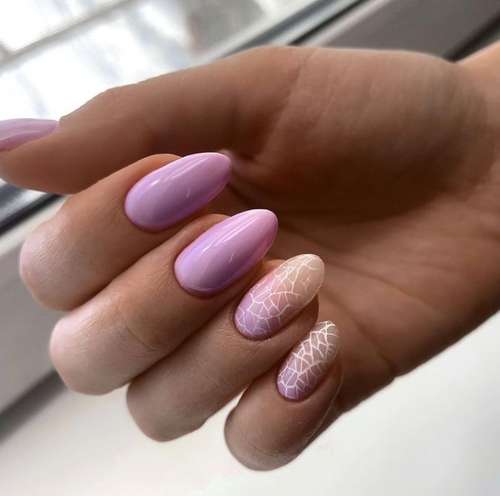 Lilac manicure 2021: beautiful new items, photo with design