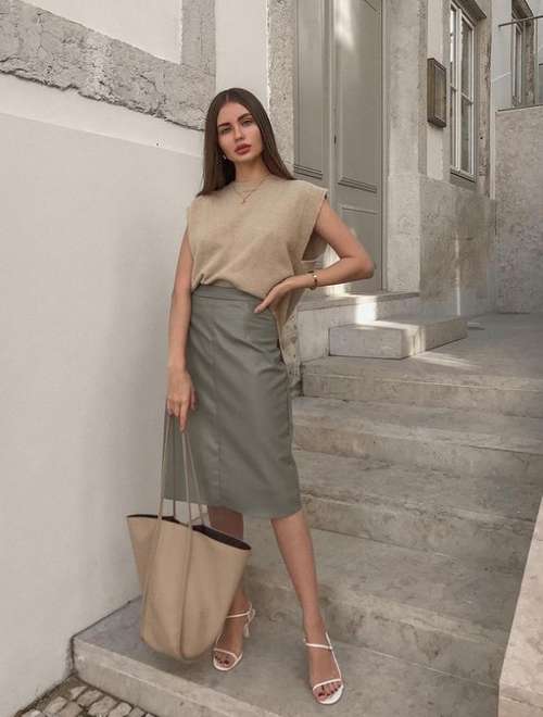 Midi skirt 2021: what to wear, fashionable models in the photo