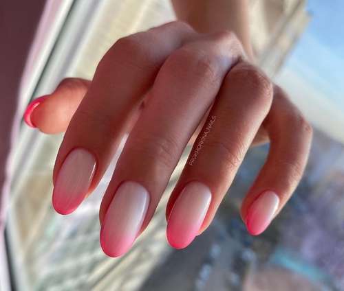 Milky gradient on nails: trendy manicure 2021, photo