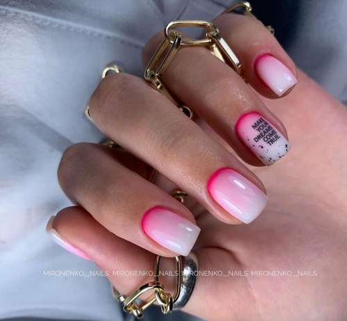 Milky gradient on nails: trendy manicure 2021, photo