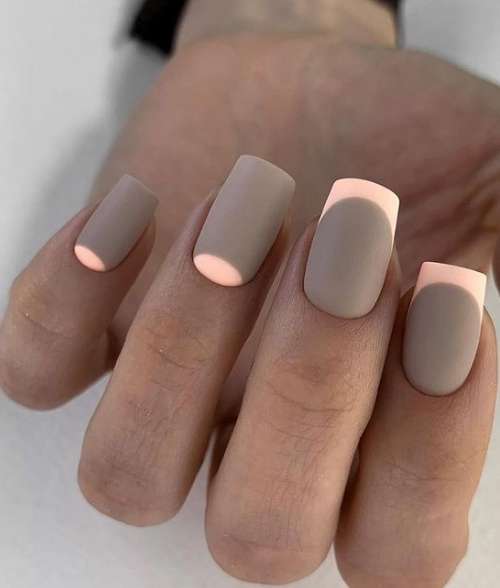 New ideas for a colored jacket for short nails