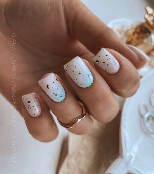 Milky Gradient Nails