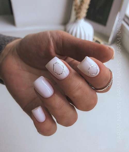 Milky nails square