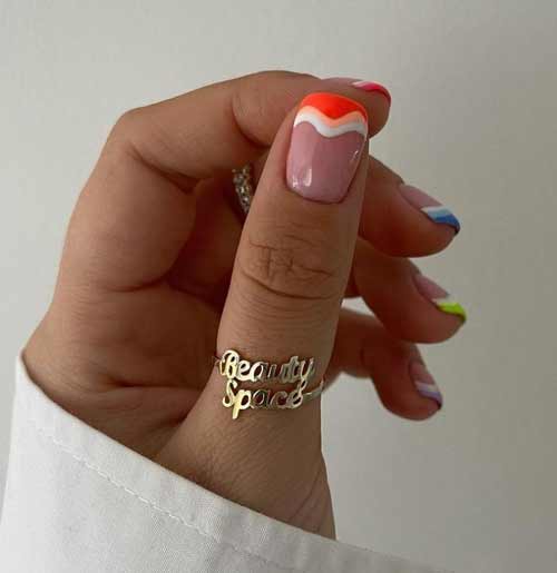 Summer French nails