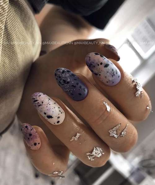 Quail egg manicure ideas on nails
