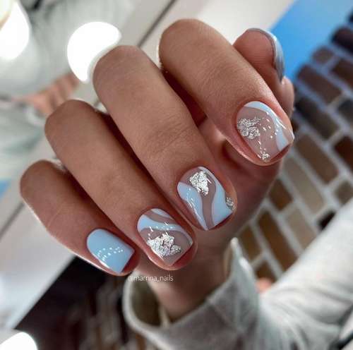 Manicure sea nails decor