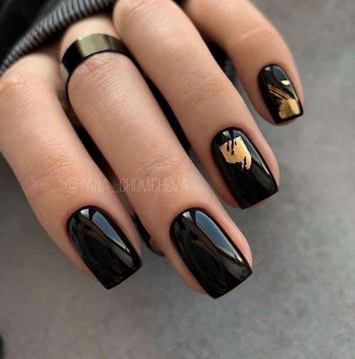 Black with gold